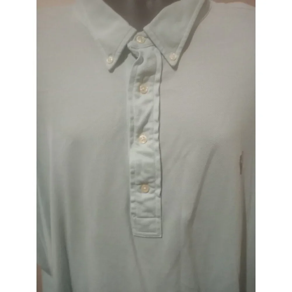 Ralph Lauren Polo Shirt Mens 3XL 3XB Blue Knit Oxford Short Sleeve Polo Shirt